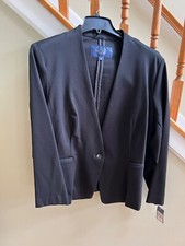 Womens NWT Black RACHEL Rachel Roy Ponte Blaz...