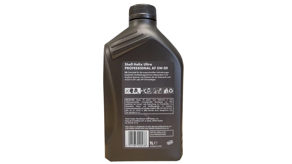 Shell Helix Ultra Professional AF 5W-20 Motoröl Ford WSS-M2C948-B 6x1 Liter - Bild 2 von 3