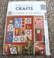 McCalls Christmas Decoration Pattern 2942 Wall Hanging Stocking Pillow From 2000