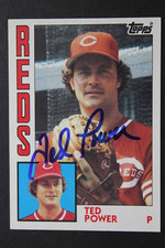 Ted Power Cincinnati Reds Autographed 1984 Topps #554 Signed Baseball Card