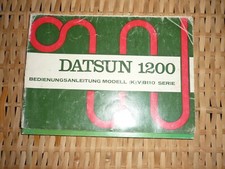 Datsun 1200 Owners Manual Model (K)(V)B110 Series Year 1972 Original