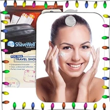  Fog-Free Travel Mirror for Shaving | Fogless Bathroom Mirror with Removable 