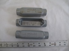 (3) Red Dot 3/4" C Style Aluminum Conduit Body 