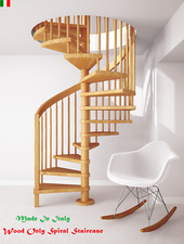 Indoor Spiral Staircase Kit Made Entirely of Solid Wood Diameter 1.2m High 2.7m