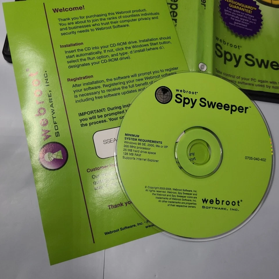 Webroot Spy Sweeper 2003 - 2005 Anti-Spyware Software. COMPLETE! - Image 4 of 4