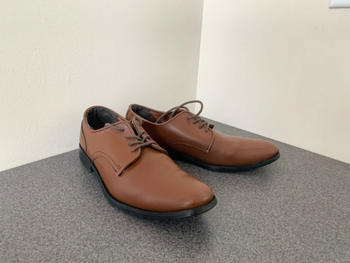 Zapatos de vestir para hombre - British Tan Matte acabado square toe estilo oxford - la mayoría de las tallas - Imagen 5 de 6