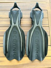 Oceanic Manta Ray Fins, Open Heel with Spring Straps, Titanium/Black, Size: XL