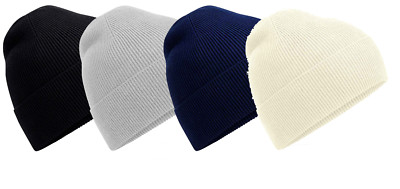 Beechfield Bio Baumwolle Feinstrick Beanie Skimütze