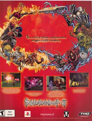 Summoner 2 Magazine Print Ad Promo Poster Art PlayStation Volition THQ Inc.