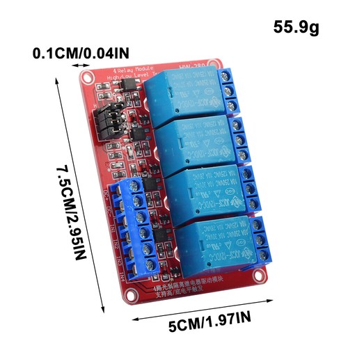 Relais 5V/9V/12V/24V 1/2/4 canaux + support optocoupleur déclencheur haut bas niveau - Photo 16/20