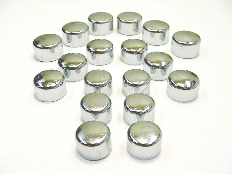 Oldsmobile Chrome Motor Engine Bolts Caps Covers Dress-up Kit set 18 3 sizes NOS - Image 2 of 4