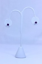 14K Yellow Gold 5mm Princess Cut Amethyst Earrings - 12161