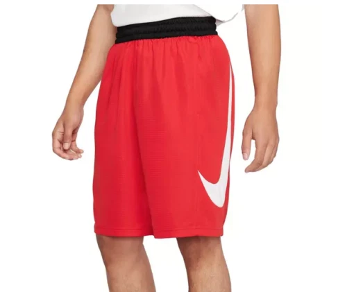 Nike Basketball Shorts Mens Loose Fit Dry HBR 9 Inch, RED, L