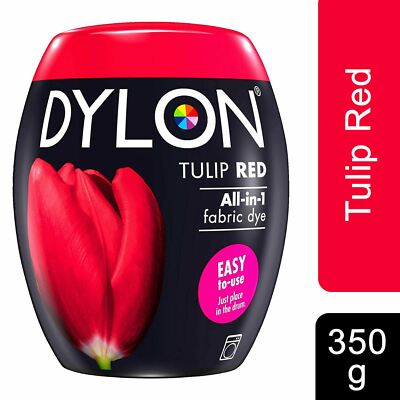 Dylon Waschmaschine Stoff Färbe Pod, Tulpenrot, 1 Packung à 350 g