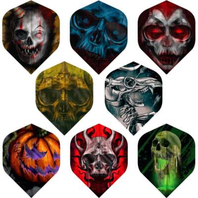 Dart 3,6 oder 9 Stück Designa Horror Show Flights Standard - Halloween Motive