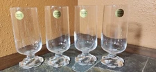 Cristal D'Arques CRA145 Iced Tea Glasses Footed Tumblers 6 1/2" Set of 4