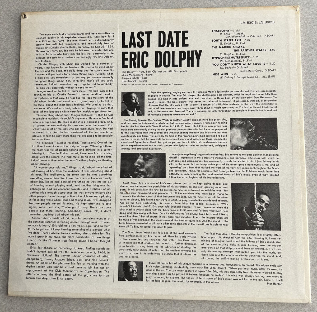 Eric Dolphy Last Date LP 1965 Limelight LM 82013 Mono Misha 