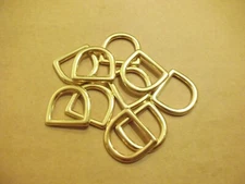 1" Solid Brass Cast D Rings (Pack Of 10)