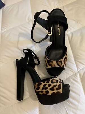 Kurt Geiger Animal Print Trainers Miss KG Shoes Size 4(37) Leopard