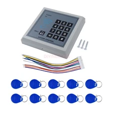 Electric Door Access Control System Kit Set RFID Keypad Magnetic Lock 10 Keyfob