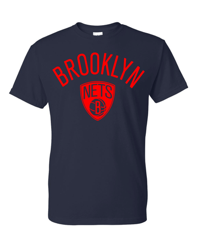 Brooklyn Nets Old Skool Logo T-Shirt - Sizes S-5XL & Youth Kids - Picture 24 of 25