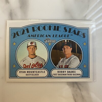 2021 Topps Heritage Ryan Mountcastle Bobby Dalbec Rookie Stars RC #185