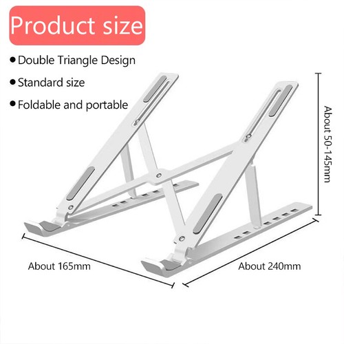 8 Gear Foldable Laptop Stand Holder Portable Bracket Laptop Cooler Accessories - Photo 2/14