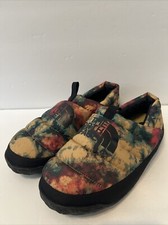 NWOT North Face Down Nuptse Mule Slippers Antelope Tan Ice Dye Print Women 11
