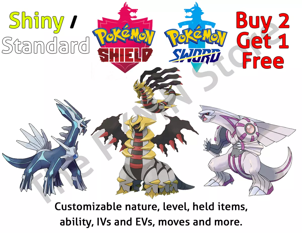 Shiny Dialga, Palkia and Giratina Pokemon Black & White