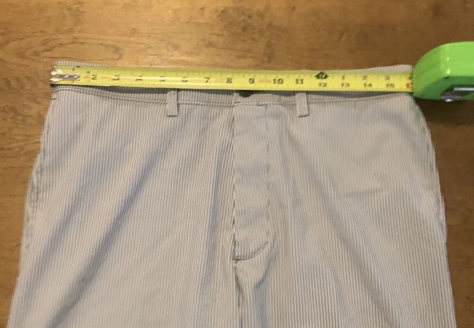 Pantalones Cortos Hombre Haggar Talla 32 Gris y Blanco Rayas Foto 3 de 3