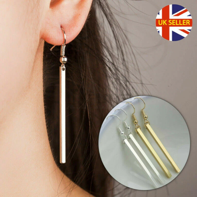 Long Bar Hook Earrings – Maluca