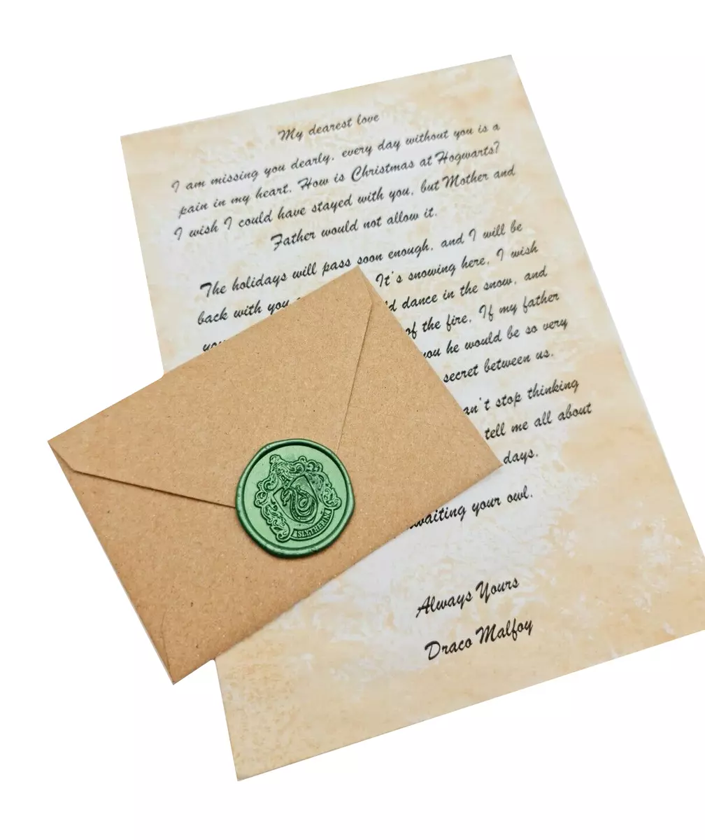 Love Letter from Draco Malfoy Hogwarts. Harry Potter unique gift for magic fans
