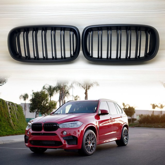 20142017 FRONT GRILLE FIT BMW F15 F85 X5 X5M M STYLE MATTE BLACK eBay
