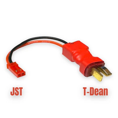 Adapter T-Dean Male auf Female mit JST BEC Stecker Stromversorgung Lipo Akku RC - Bild 1 von 4