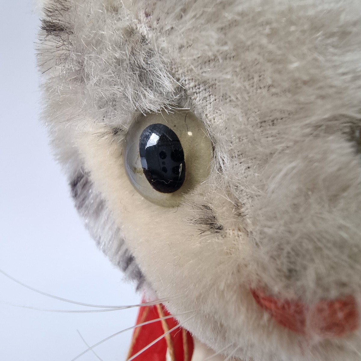 Rare Vintage STEIFF Lizzy Cat 22cm Larger Mohair Stuffed Toy