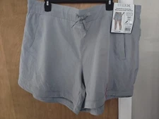 RBX Grey Sky Stretch Woven Walk Shorts W/Side Tulip Hem Size XXL