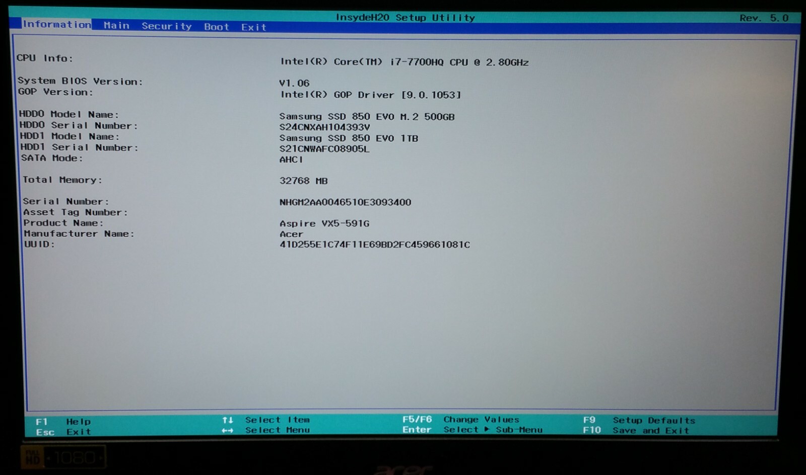 Billige Waren Acer Aspire vx5-591g 15.6" Laptop FHD i7 ...