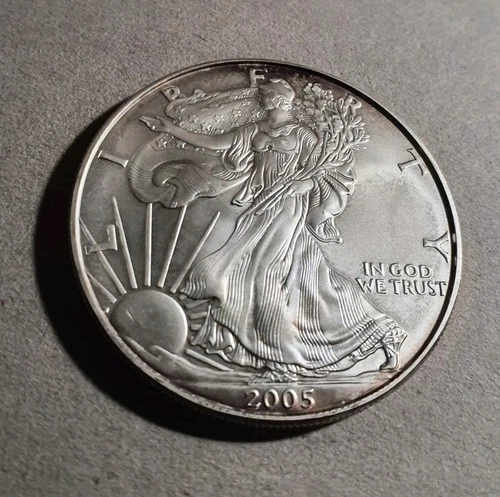2005 DATED .999 FINE SILVER EAGLE WALKING LIBERTY DOLLAR BULLION ROUND COIN