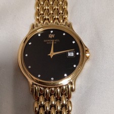 Raymond Weil Geneve Gold 9ct Electro Plated Diamond Date Mens.