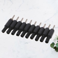 10 Pcs Headphone Jack Adapter Stereo Male Plug Solder Type Audio