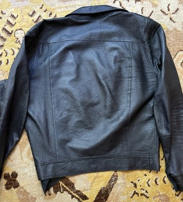 Vintage DIESEL Men's Black Reversible Leather/ Suede Short Jacket