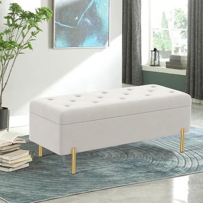 Veet Stora Bench, Modern End of Bed Bench for Bedroom, Upholstered