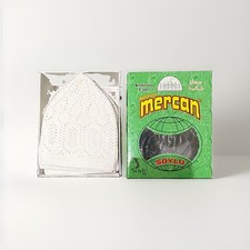 Mercan White Knitted Skull Cap for Men One Size Boxed