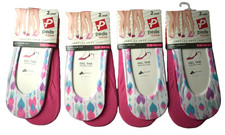 8 Pairs Peds Ladies Ultra Low Cut No Show Liner Socks Comfort 5-10 Shoe Sz Pink