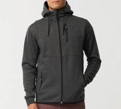 RIP CURL ANTI SERIES DEPARTED Men's Hooded Fleece - Charcoal Marle - XL - NWT