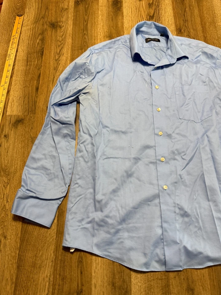 Jones New York Shirt, Men's Size 16.5 34-35, Blue, Long Sleeve, Button Up Shirt - Image 3 of 4