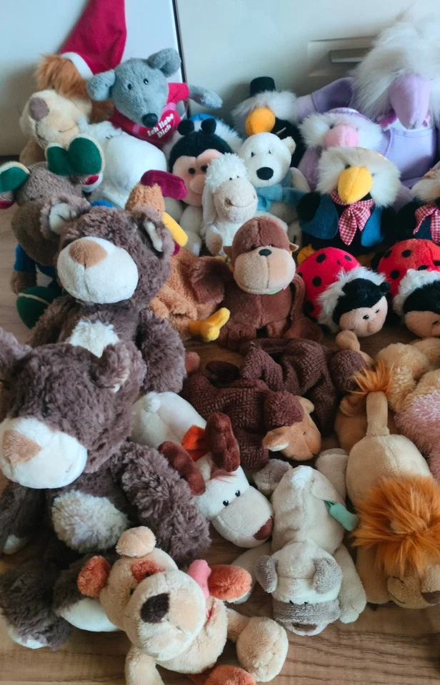 Nici Plüschtiere Bär Löwe Kuh Frosch Teufel Schaf Nilpferd Adler Katze u.s.w - Bild 2 von 4