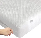 Bamboo Mattress Protector Zippered Encasement Waterproof Cooling 13-15" Deep Pad