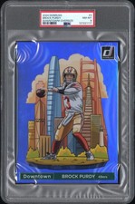 2024 PANINI DONRUSS DOWNTOWN! OVERSIZE #4 BROCK PURDY PSA 8