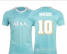Maillot Football Messi Miami T-shirt Été Club Adulte/Enfants Usa Haut Léger Bleu